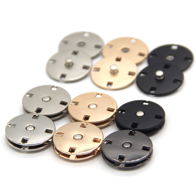 HENGC 5Pcs High Grade Invisible Metal Snap Buttons For Clothes